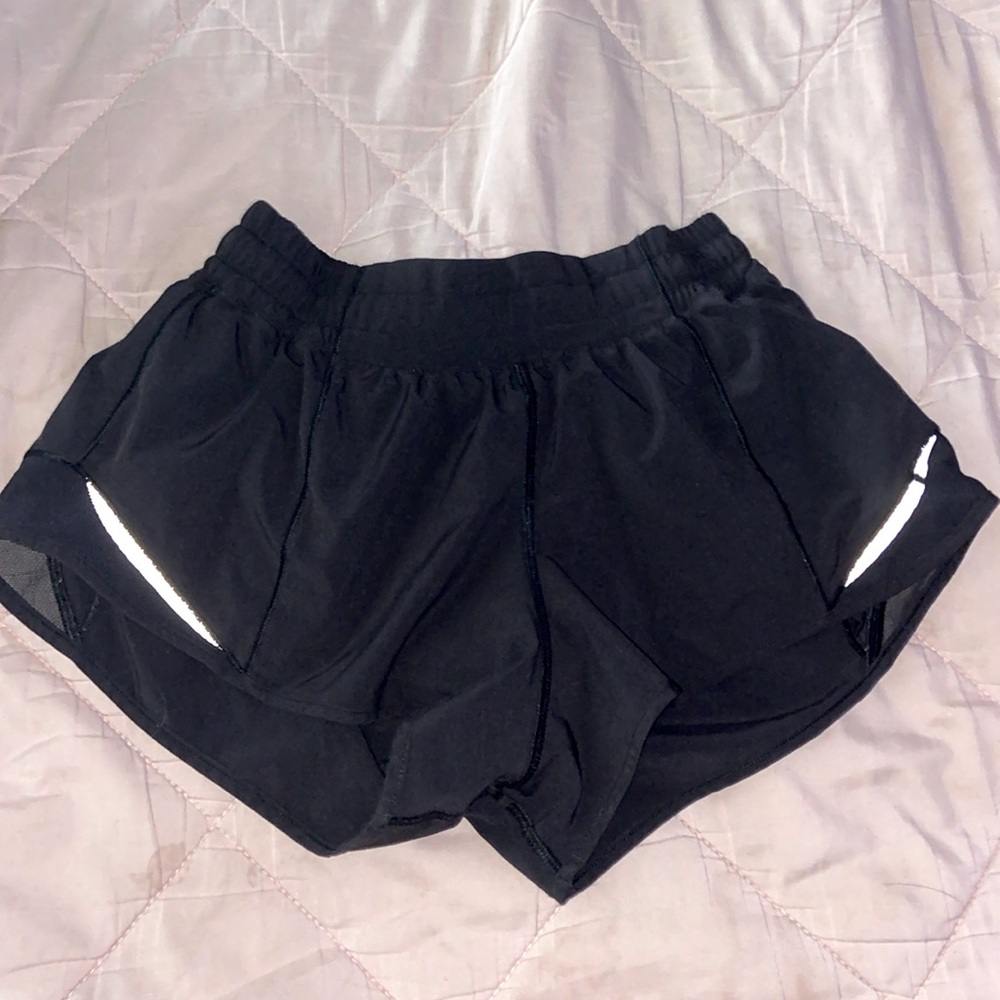 black lululemon shorts, size 4